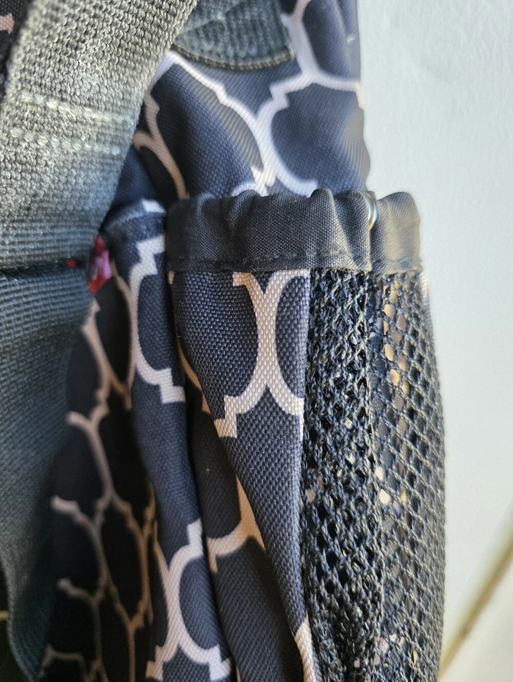 Skip Hop Black Geometric Polka Dot Gorpcore Travel Diaper Messenger Tote Bag